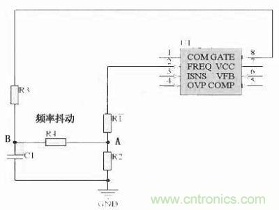 對于采用單顆鏡像電阻設(shè)定頻率，比如IR1150