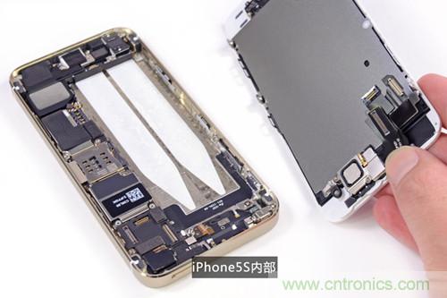 土豪金iPhone 5S拆解：內(nèi)部結(jié)構(gòu)升級(jí)，維修難度增加