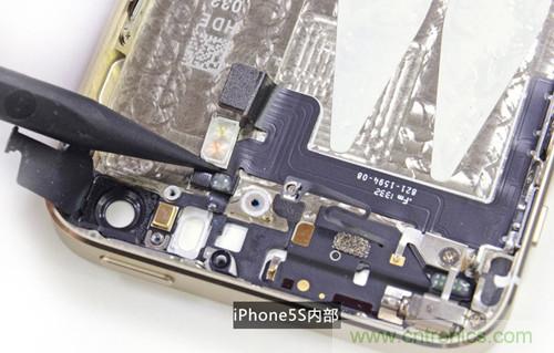 土豪金iPhone 5S拆解：內(nèi)部結(jié)構(gòu)升級(jí)，維修難度增加