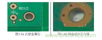 螺絲孔金屬化，焊盤設(shè)計(jì)不合理
