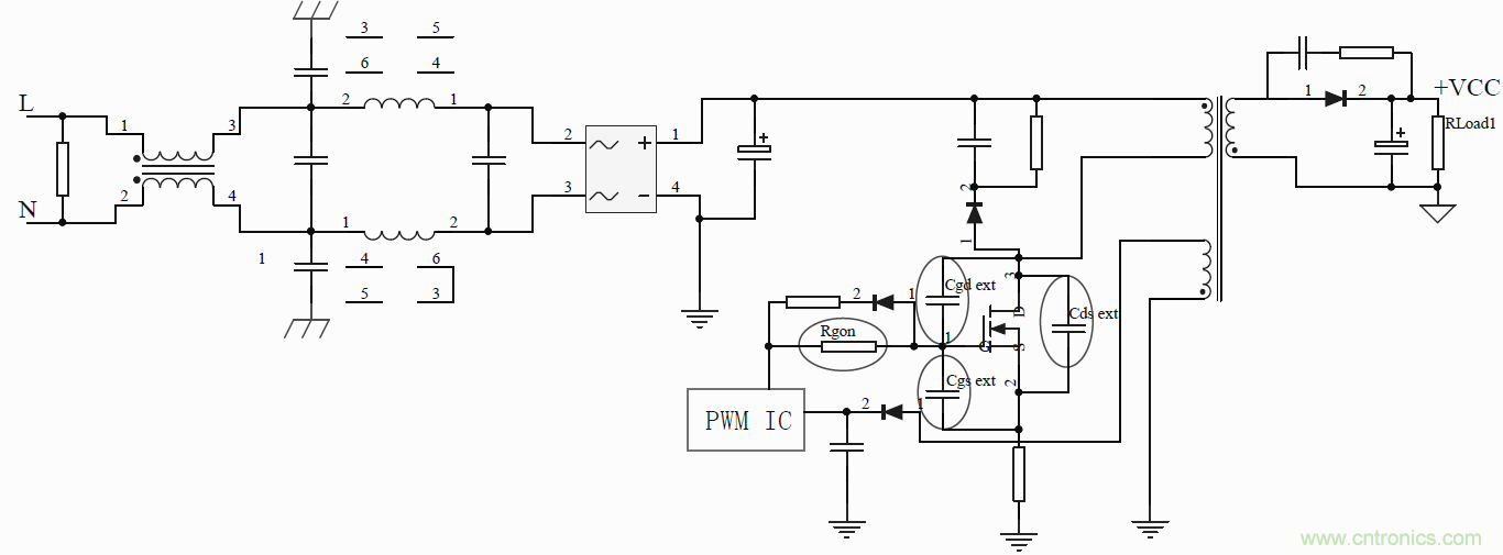 如何改善開關(guān)電源電路的EMI特性？