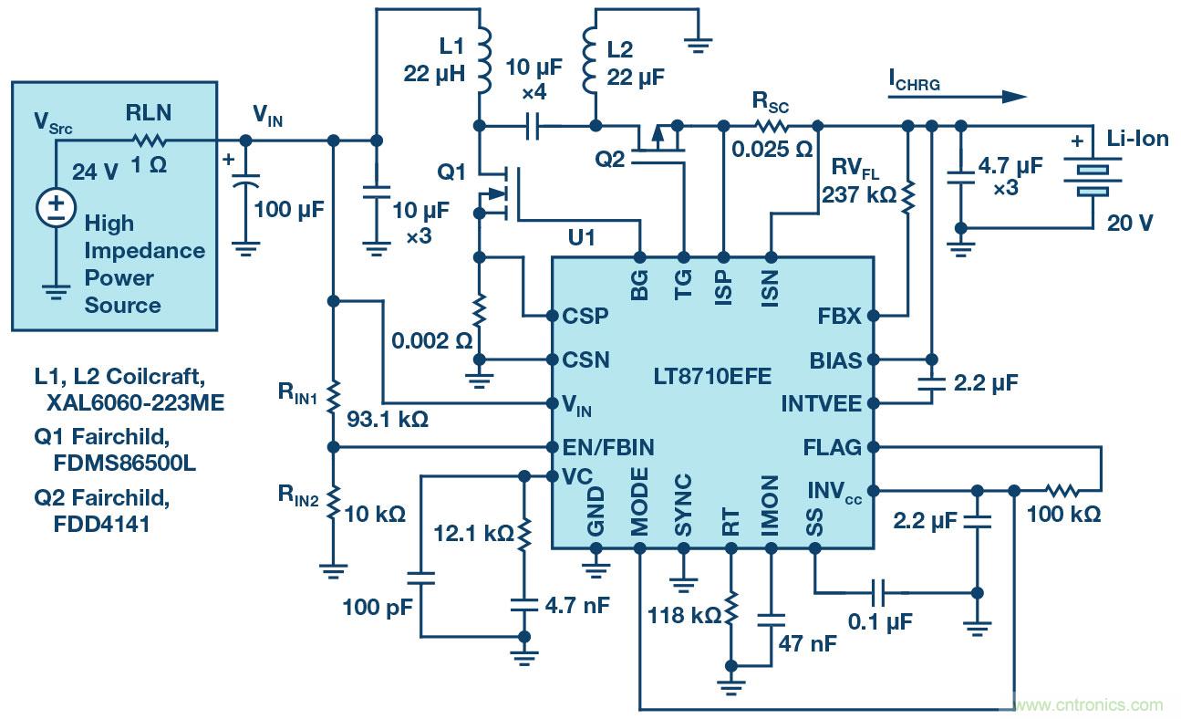 LT8710多功能 DC/DC控制器解決了高阻抗、超長(zhǎng)工業(yè)電源線的電壓降問(wèn)題
