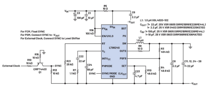 噪聲敏感負(fù)電壓軌有救了！反相降壓 - 升壓方案登場