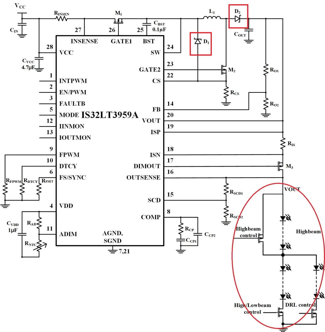 如何解決單芯片驅(qū)動HB/LB/DRL,LED負(fù)載切換電流過沖？