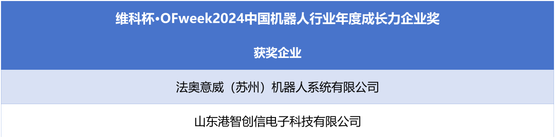 榮耀時刻！維科杯·OFweek 2024中國機(jī)器人行業(yè)年度評選獲獎榜單盛大揭曉